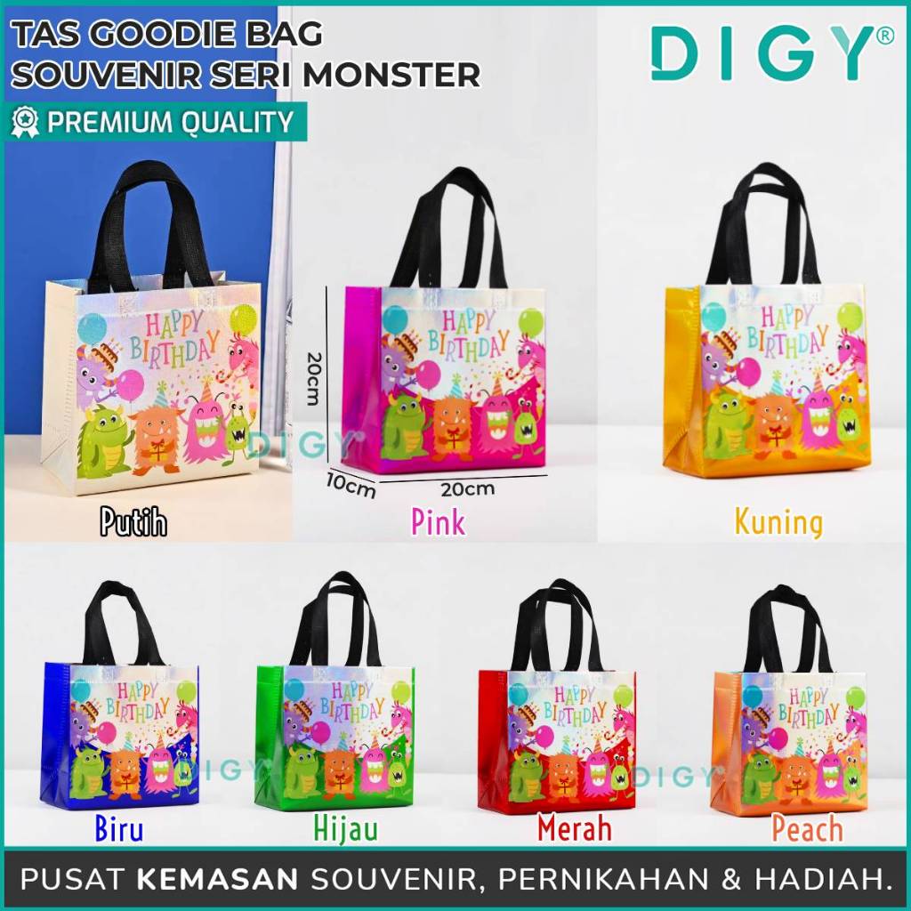 

Tas Goodie Bag Seri Monster / Tas Souvenir Ultah Anak / Tas Bingkisan / Tas Ultah / Tas Hadiah /