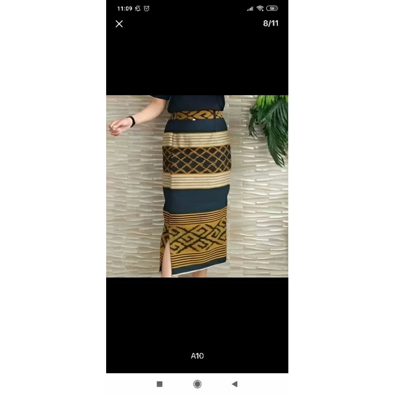 rok bawahan span wanita kantor kain tenun premium