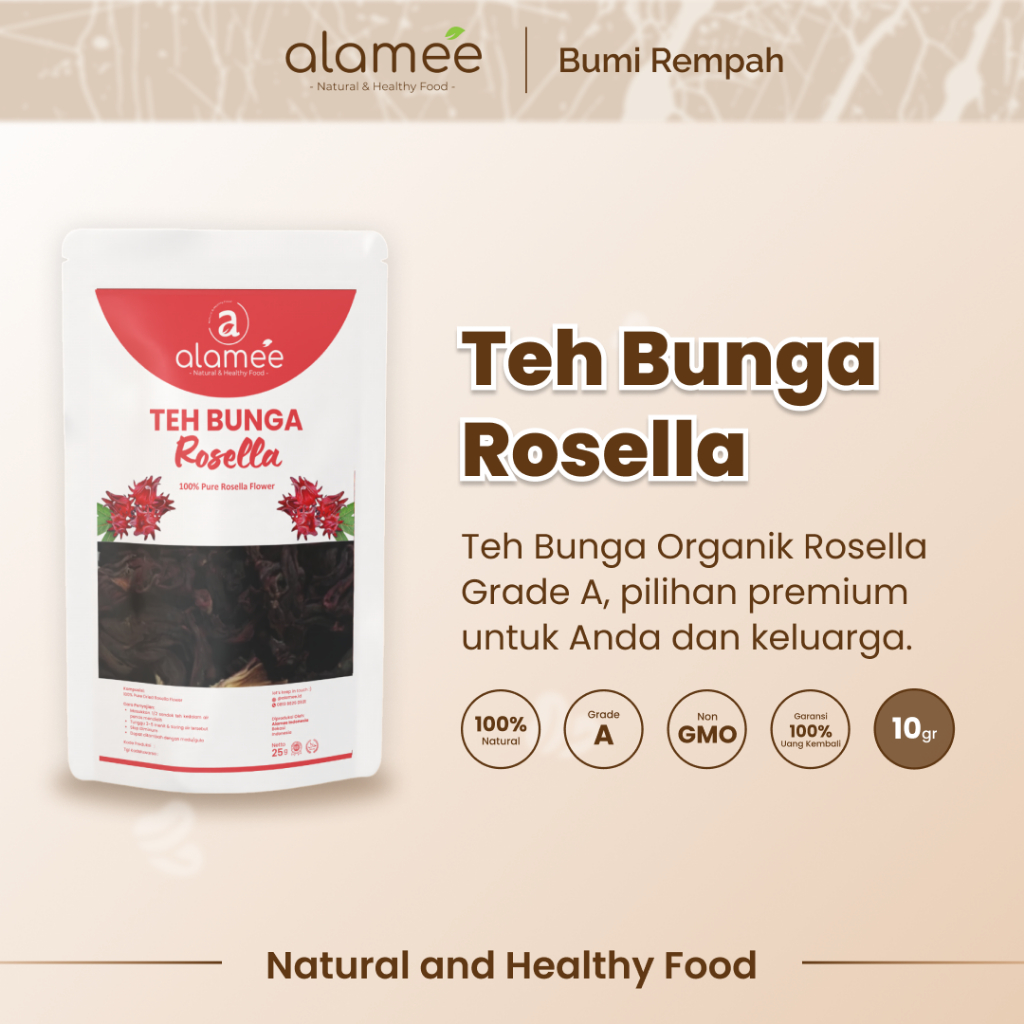 

Teh Bunga Rosella Tea Siap Saji Seduh Sehat Organic Organik Herbal Alami Teh Seduh Siap Minum 10