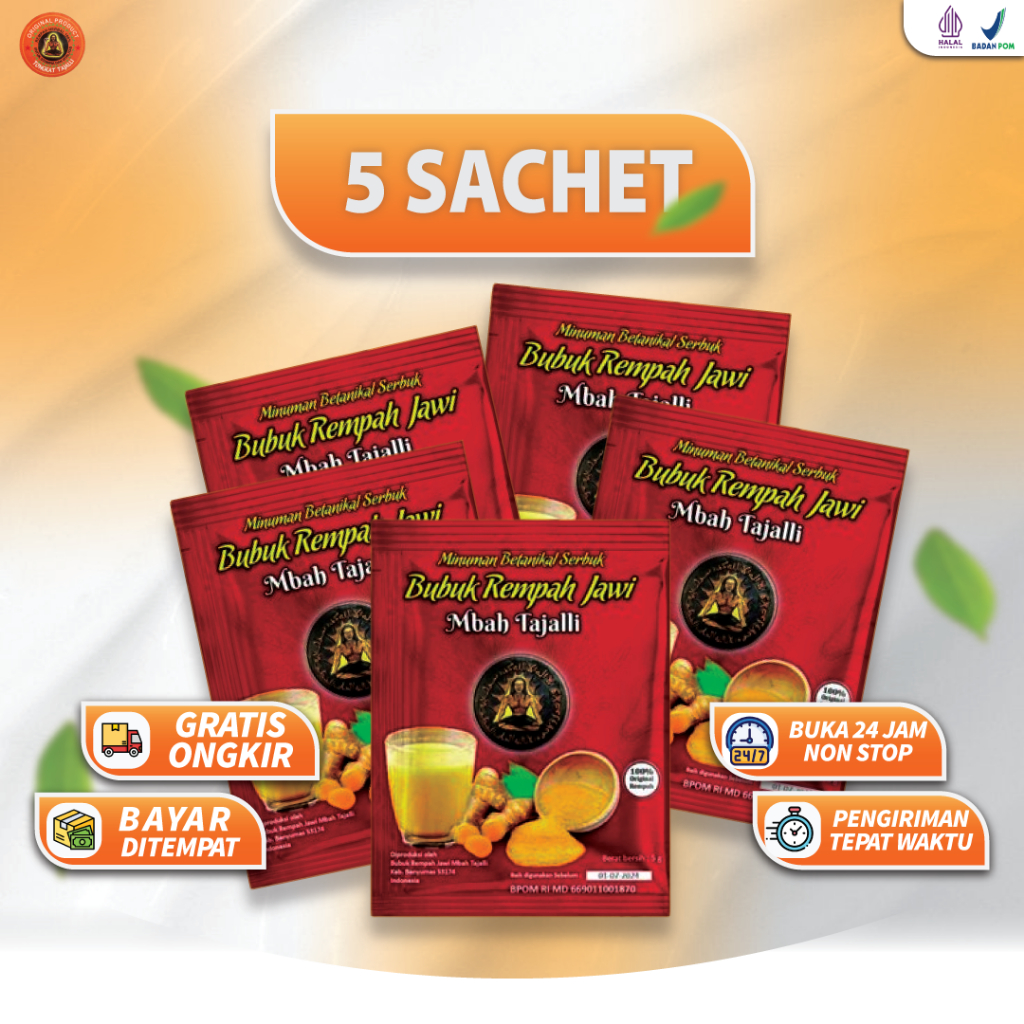 

5 SACHET REMPAH MBAH TAJALLI OBAT KUAT PRIA PERKASA AMPUH 100% ORIGINAL