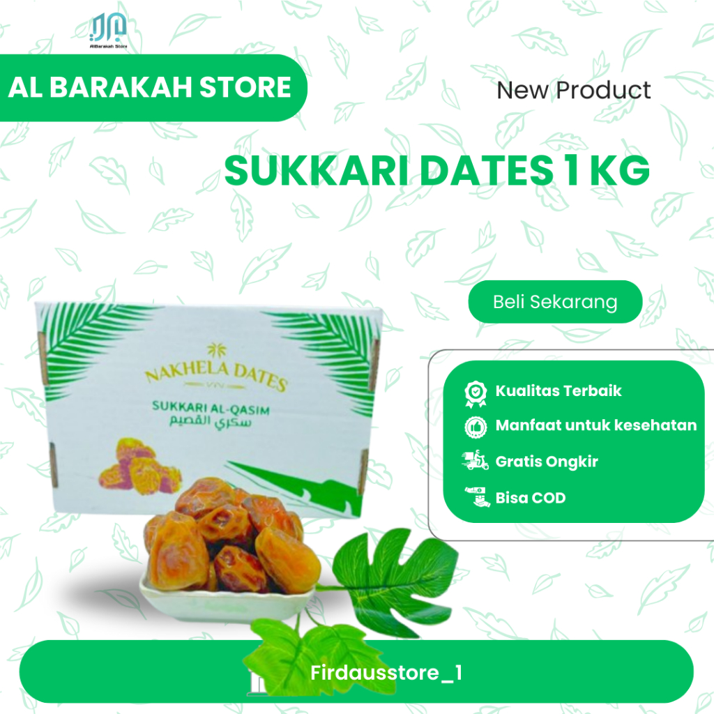 

Kurma Sukkari Nakhela Dates Eksklusif/Kurma Basah Premium Arab