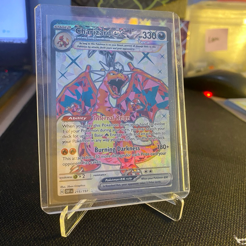 Charizard EX Terastal SR 215/197 SV03 Obsidian Flames Pokemon TCG ENG