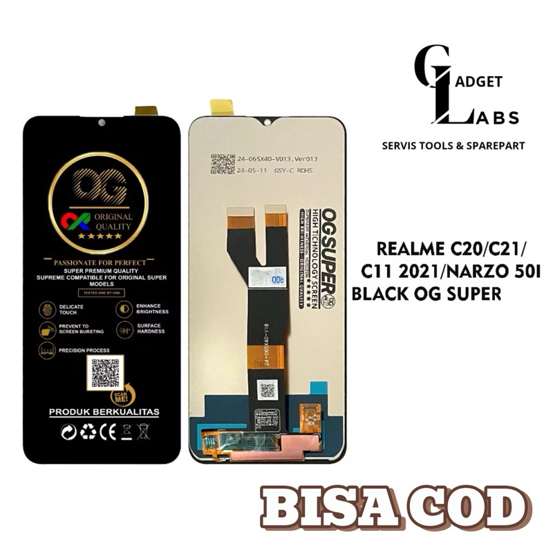 LCD REALME C20 / C11 2021 / NARZO 50I  / LCD REALME C20 / LCD REALME C11 2021 OG SUPER GARANSI LEM