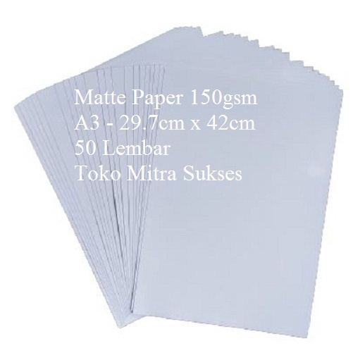

KODE ATFJP A3 Kertas Matte Paper 15gram A3 isi 5 Lembar