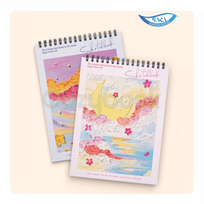 

[Ready] Sketchbook A5 Buku Gambar Sketsa Aesthetic Vertikal Jilid Spiral 40 Lembar / 80 Halaman