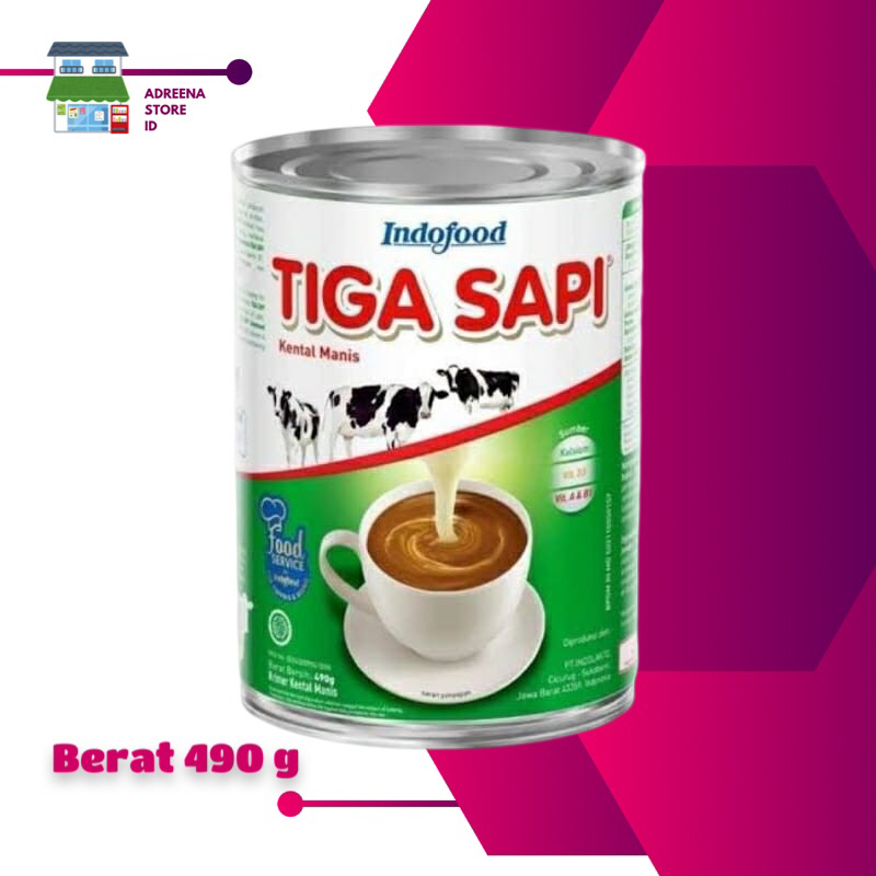 

KENTAL MANIS TIGA SAPI 490g SUSU OLAHAN