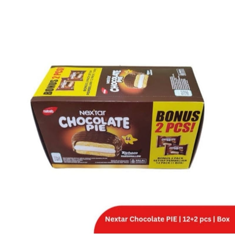 

Nabati Nextar Chocopie Marshmallow Coklat Isi 12 Pcs | Chocolate Choco Pie