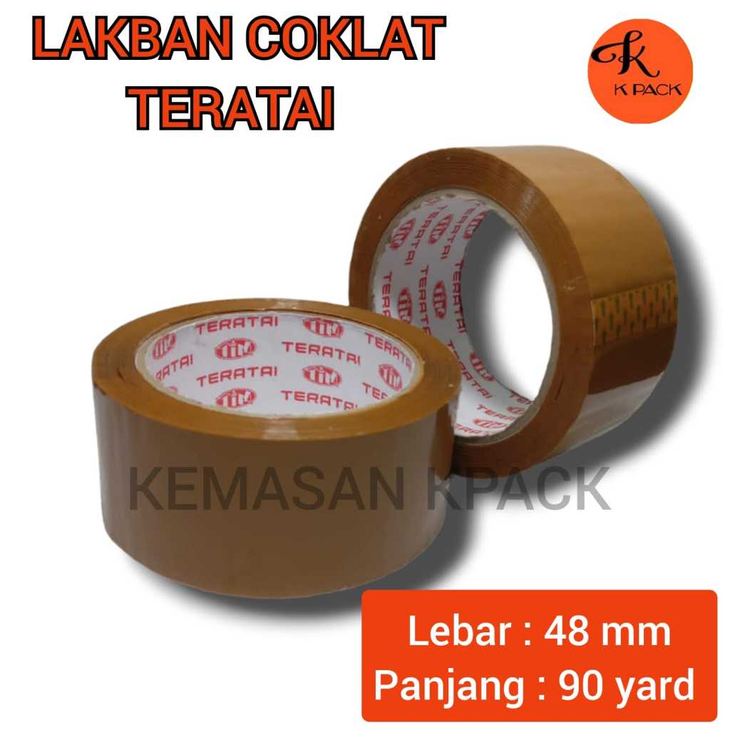 

ISOLASI TERATAI COKLAT 2" INCH ISOLASI LAKBAN SELOTIP WARNA COKLAT