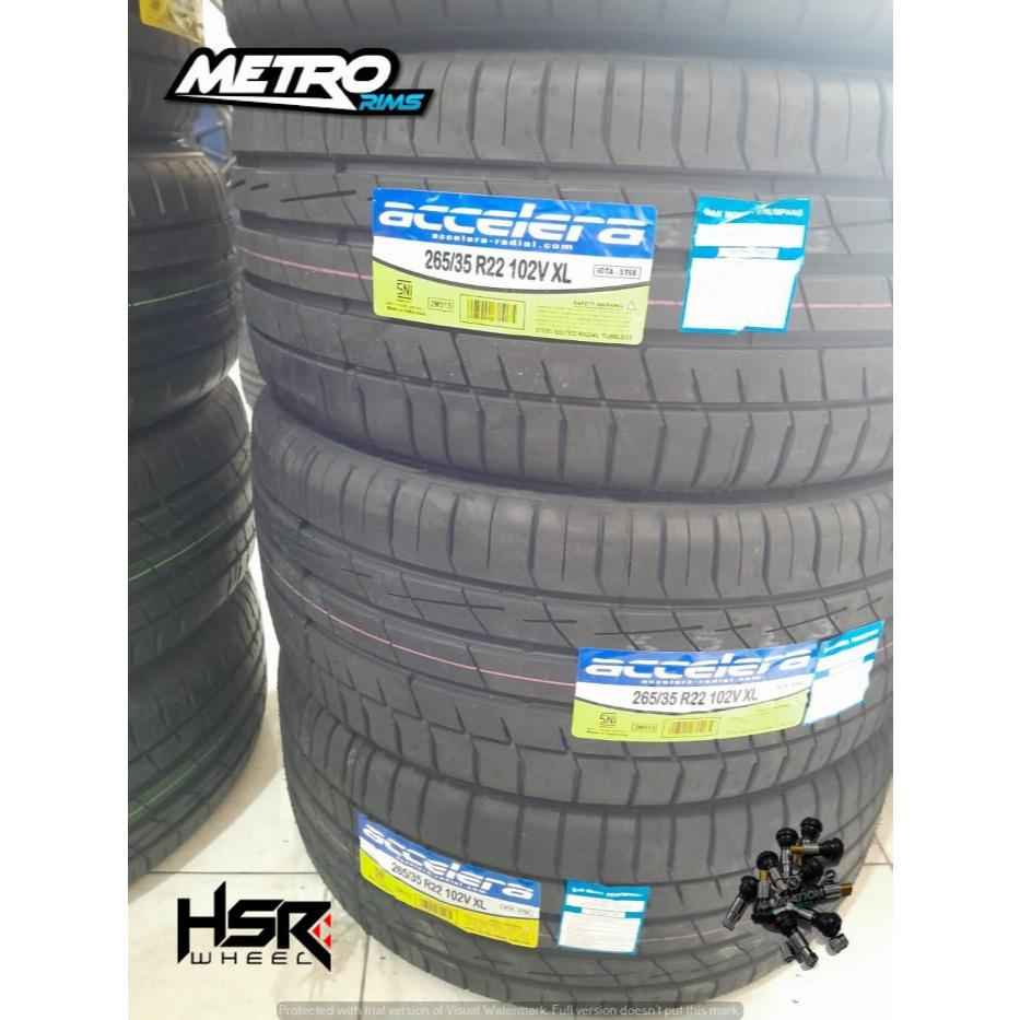 ban mobil tubeless ring 22 255/35 merk accelera iota st68 ukuran 255 35 R22 ban mobil CX5, CRV