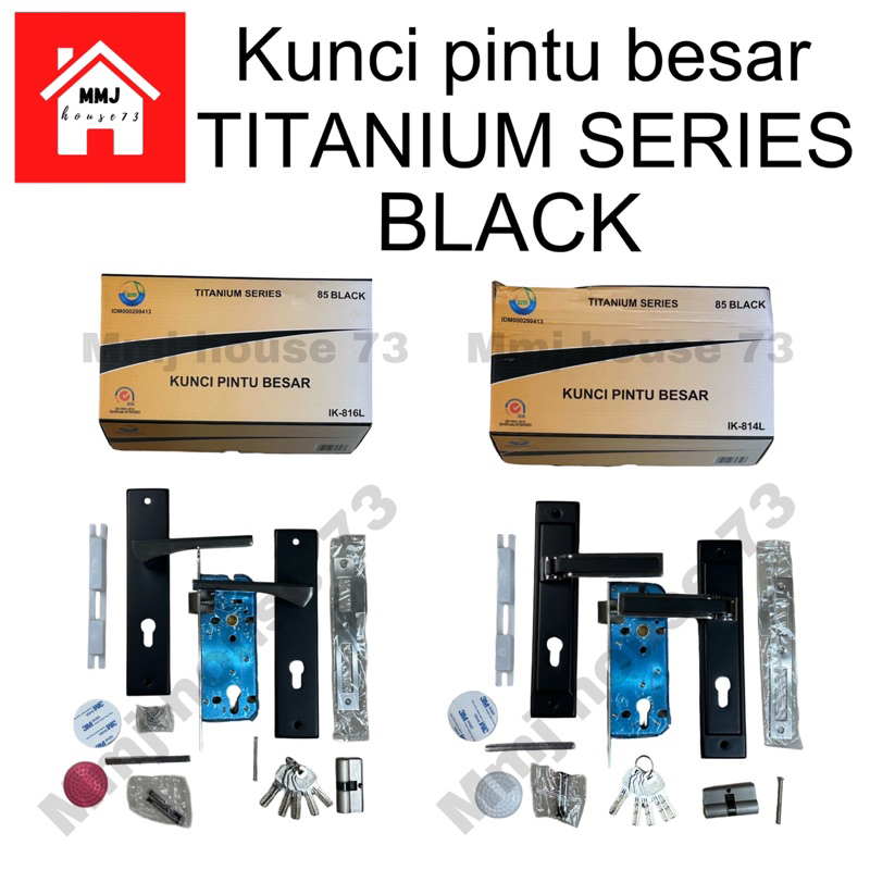 Kunci Pintu Besar Titanium Series IGM Black / Kunci Pintu Besar Titanium Series IGM Warna Hitam