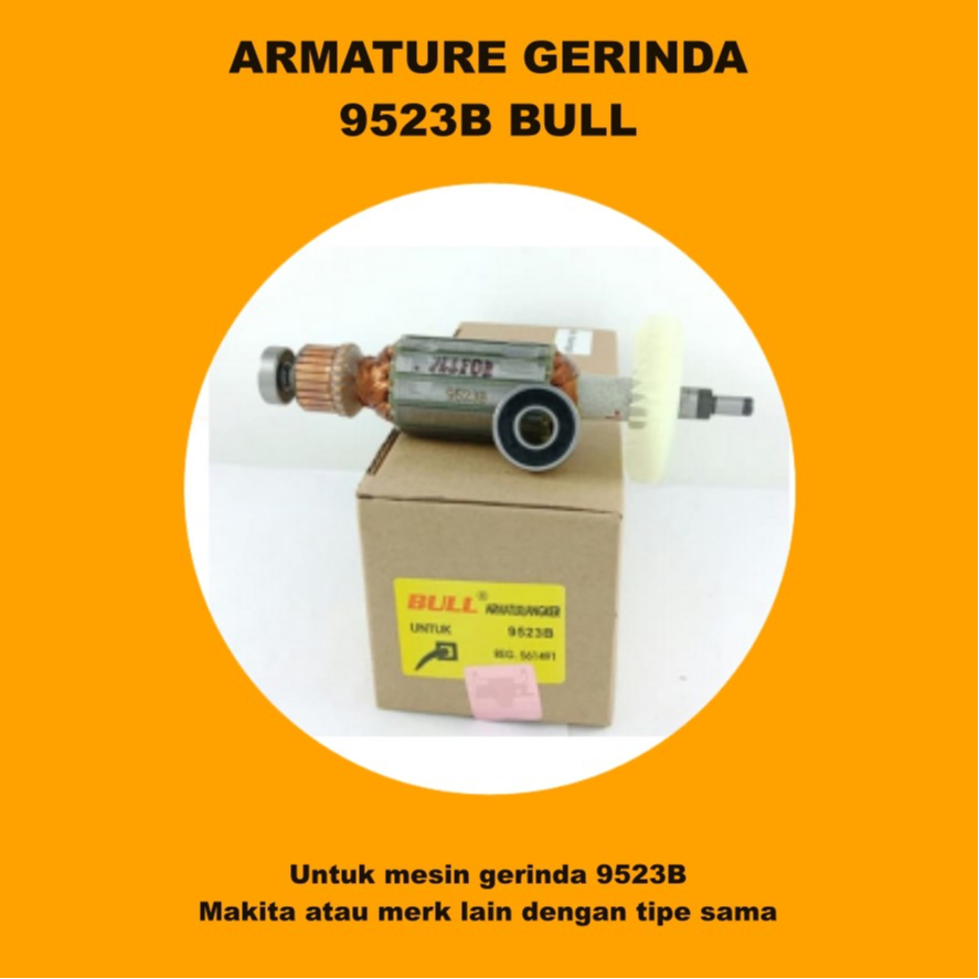 BULL Armature Gerinda Makita Angker Gurinda Rotor Gerinda 9523NB 9523 NB BULL