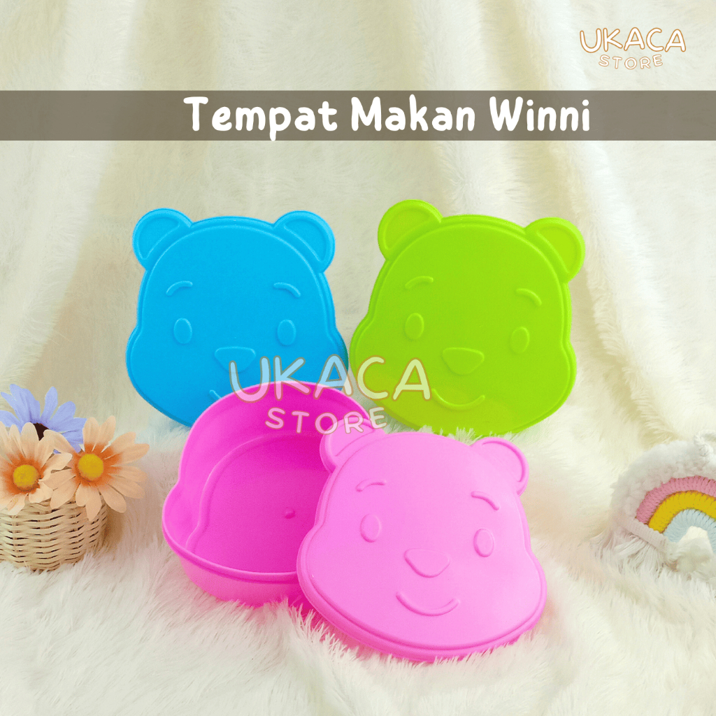 UKACA Store Tempat Makan Winni Kotak Lunch Box Set Tepak Anak Lucu Lunch Box2 Souvenir Ulang Tahun A