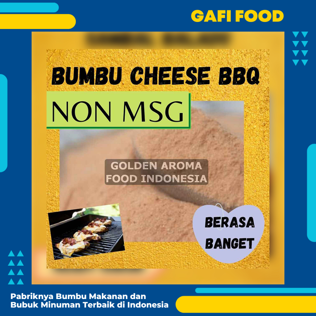 

BUMBU TABUR CHEESE BBQ BARBEQUE NON MSG 1 KG FOOD GRADE 1Kg Bubuk Bumbu Basreng Tahu Bulat Singkong