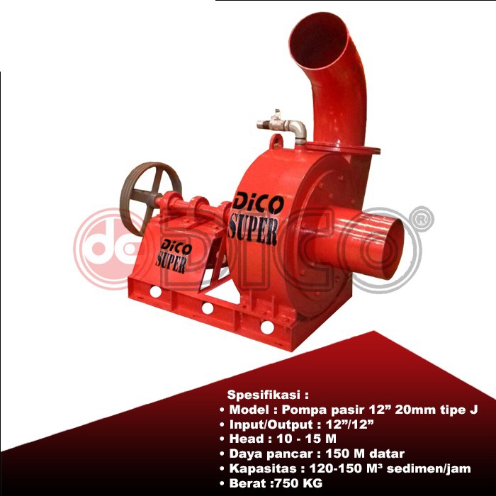 POMPA Pasir 12" DICO 25mm seri J (as 2½")