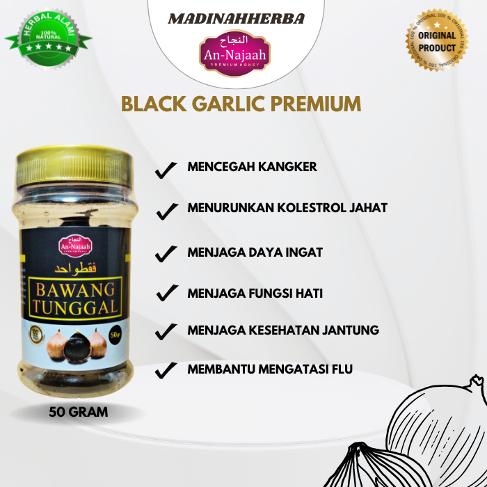 

Bawang hitam tunggal 50 gr Black garlic Tresno bawang