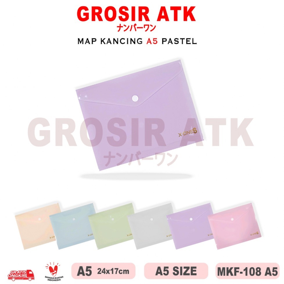

Grosir ATK-MAP KANCING A5 PASTEL PUNGGUNG MAP KANCING DOKUMEN FILE UKURAN A5