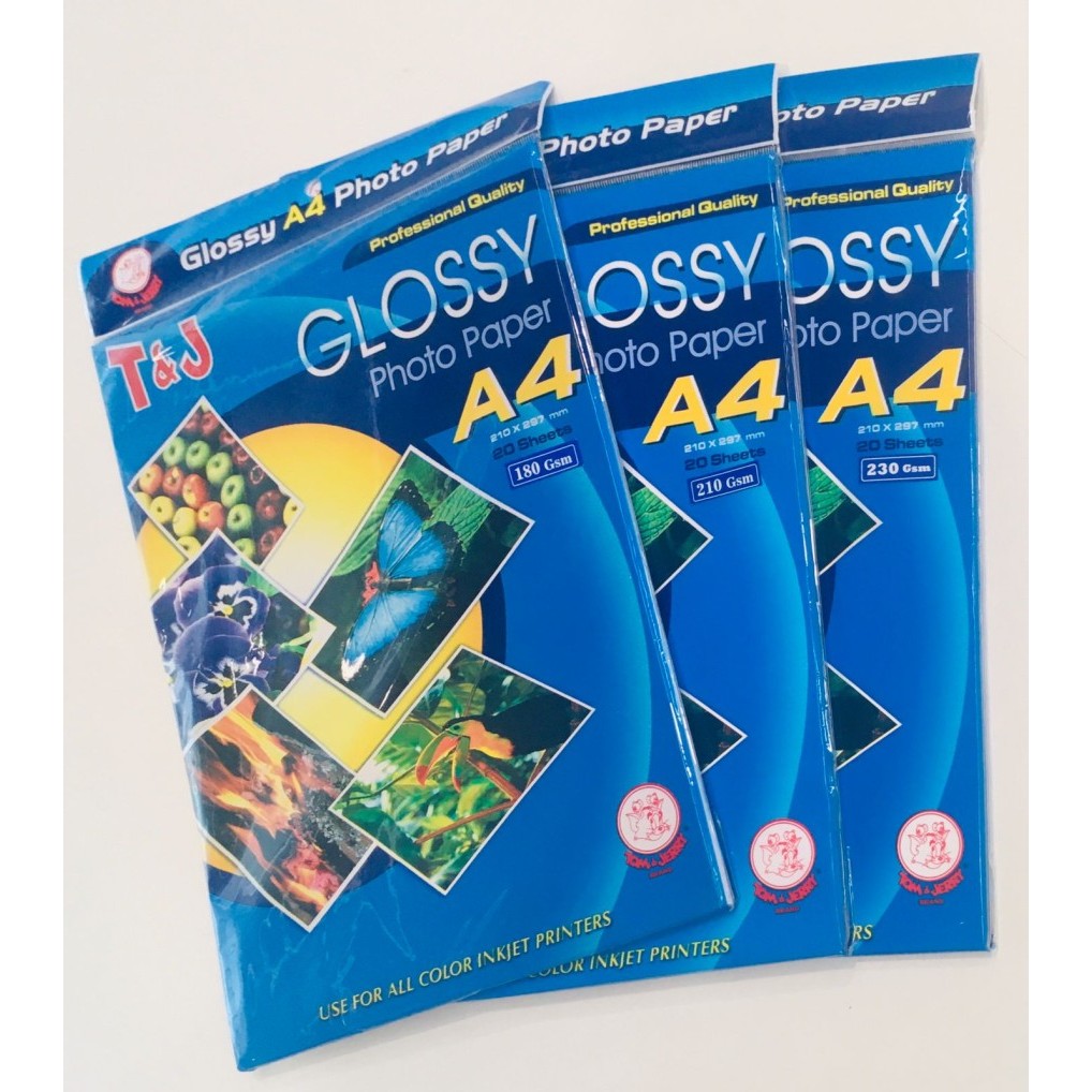 

T&J Glossy Photo Paper - 180 GSM / 210 GSM / 230 GSM