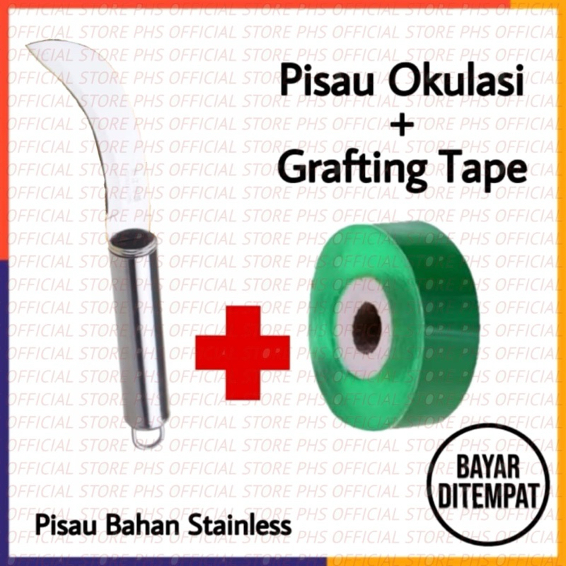 Pisau Okulasi Stainless + Grafting Tape Polypropylene