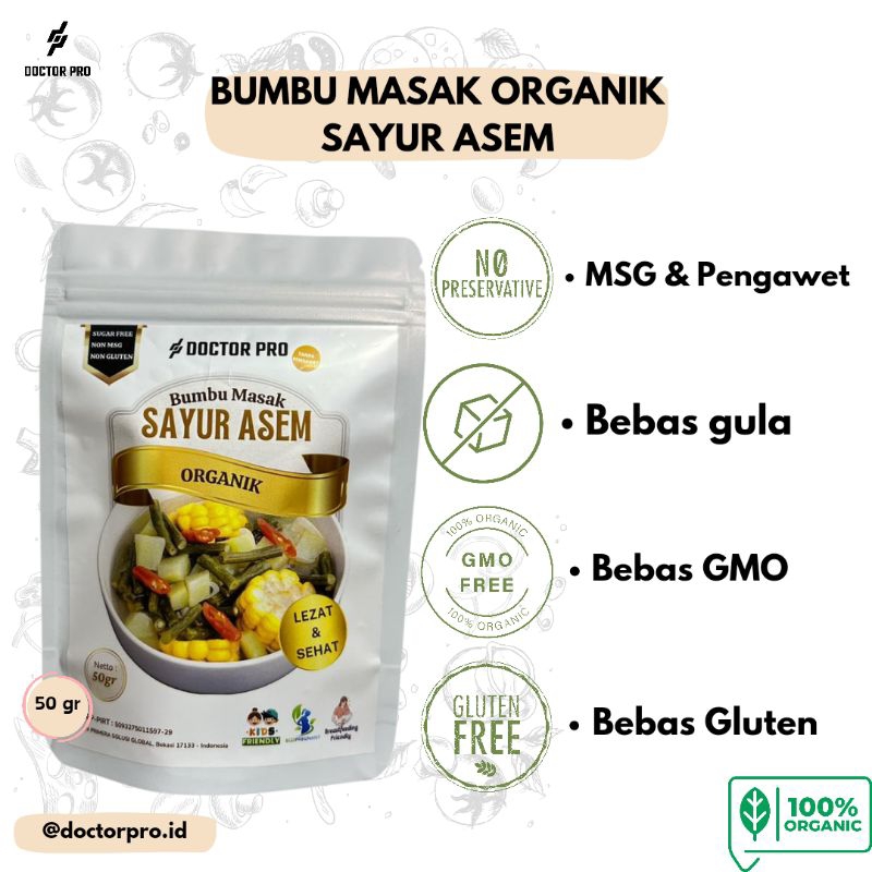 

Doctor Pro - Bumbu Masak Sayur Asem Organik 50gr - High Grade