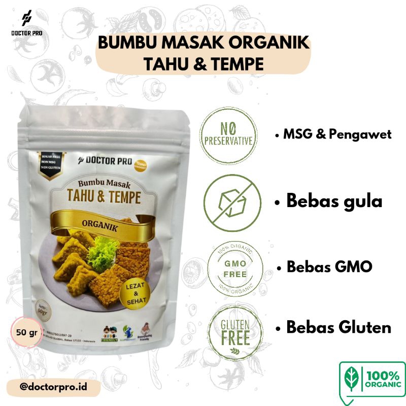

Doctor Pro - Bumbu Masak Tahu & Tempe Organik 50gr - High Grade