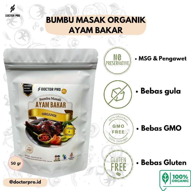 

Doctor Pro - Bumbu Masak Ayam Bakar Organik 50gr - High Grade