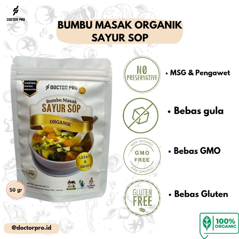 

Doctor Pro - Bumbu Masak Sayur Sop Organik 50gr - High Grade