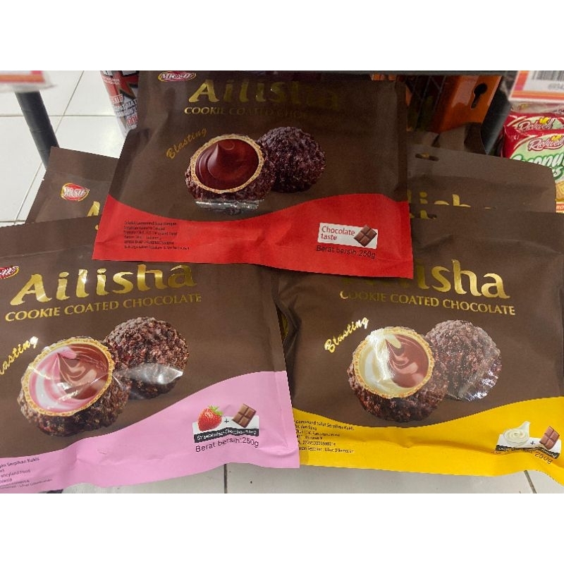 

Ailisha Cookie Coated Chocolate 250gr