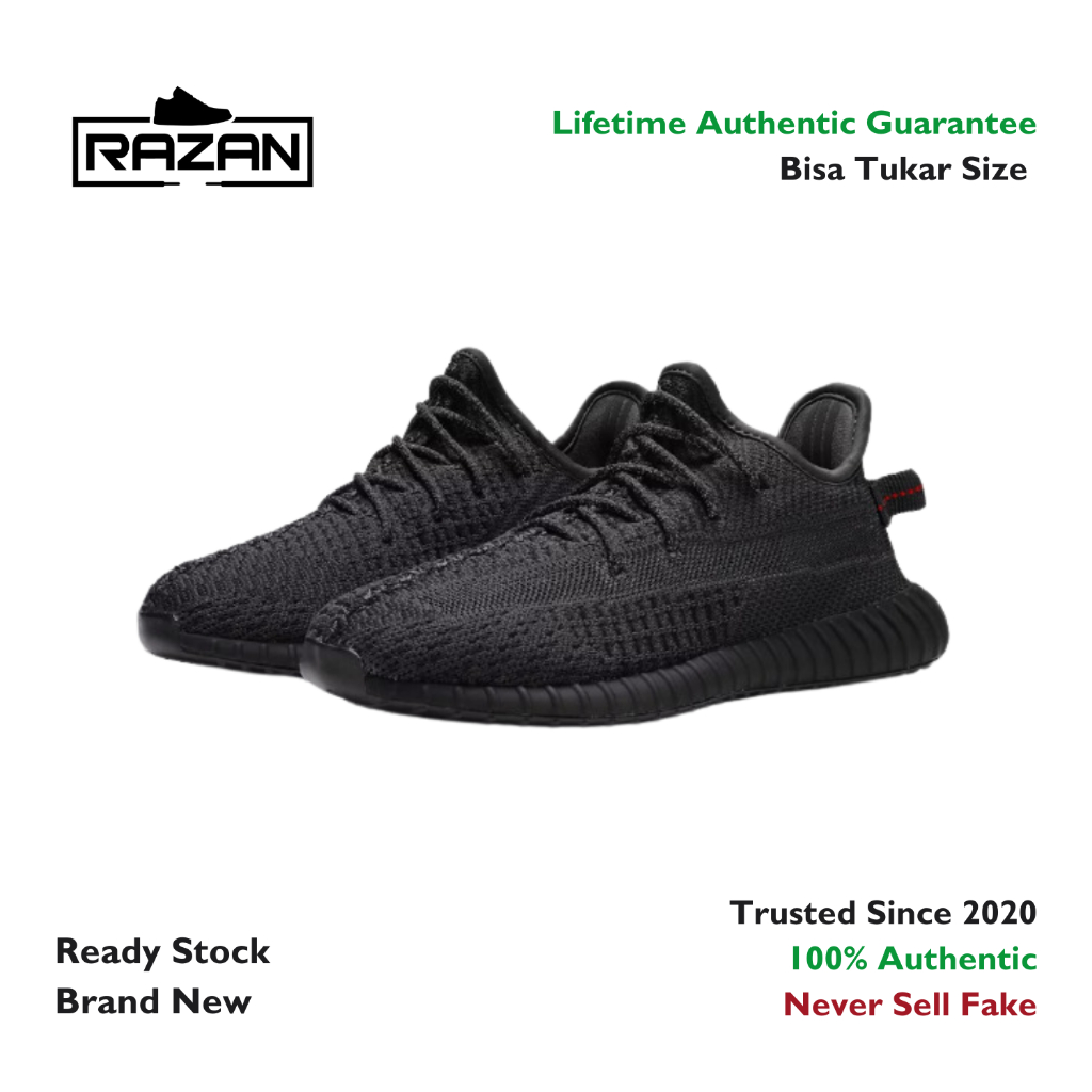 Yeezy Boost 350 V2 Black (Kids) Non Reflective 100% Authentic Original