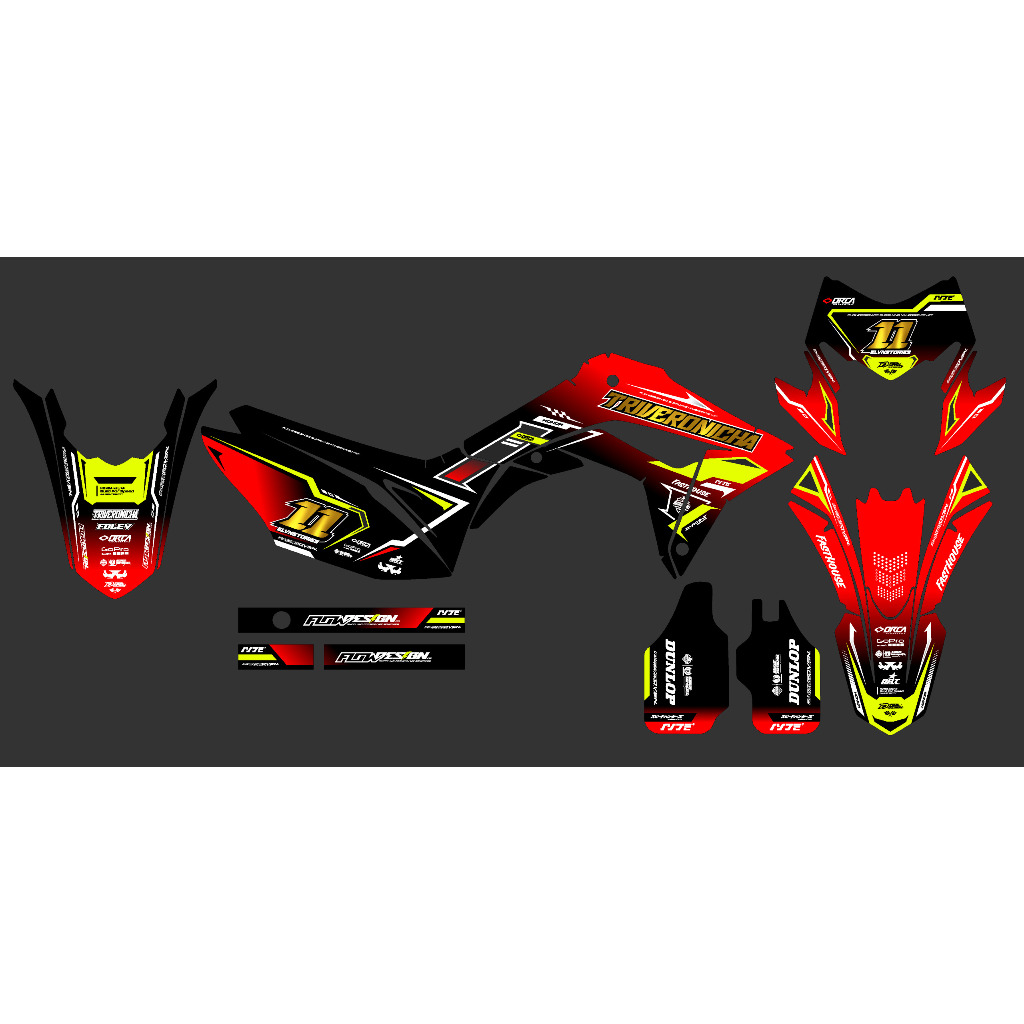 DECAL STICKER CRF DESAIN TERBARU (CUSTOM DESIGN)