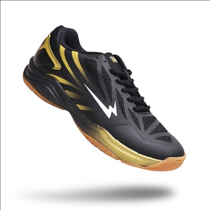 Sepatu Badminton Pria Eagle Clyde Hitam emas