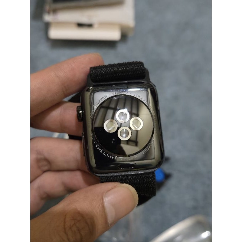 apple watch series 2 stainless steel space black 42mm ibox original grey