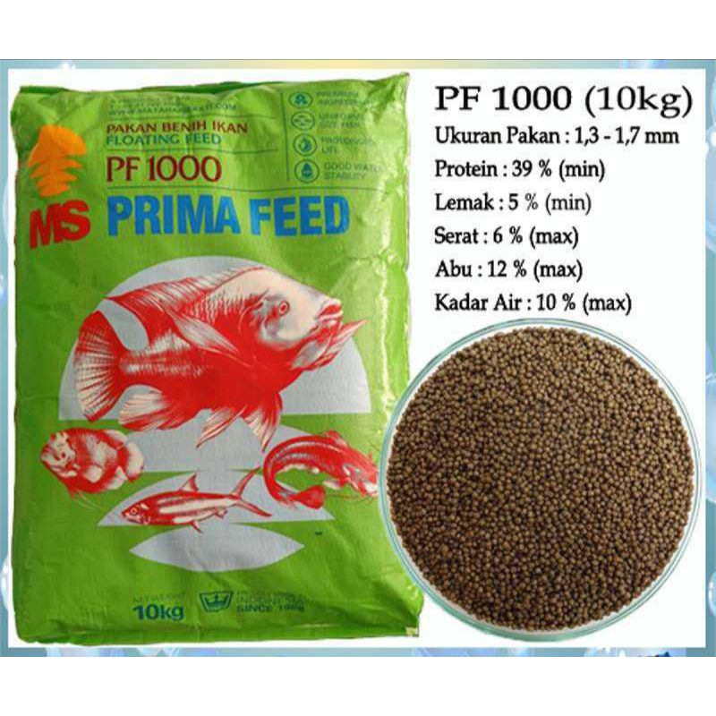 Ms Prima feed PF 1000 Pakan untuk bibitan benih ikan kecil Guppy cupang nila gurami