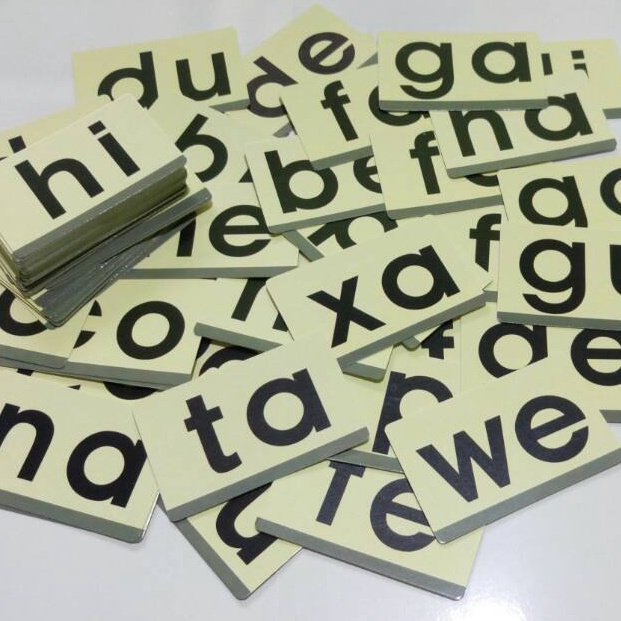 KODE I97N Flashcard suku kata belajar membaca suku kata Kartu baca