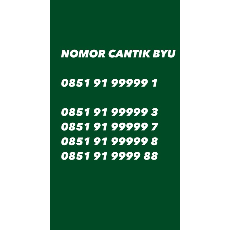 nomor cantik byu