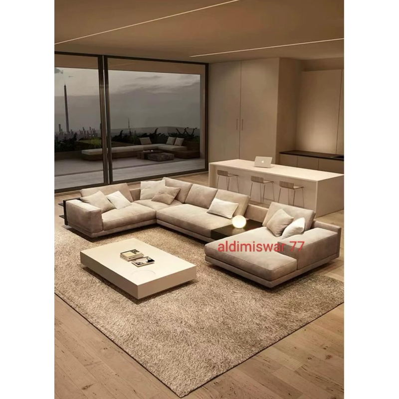 Sofa minimalis terbaru  meja hpl