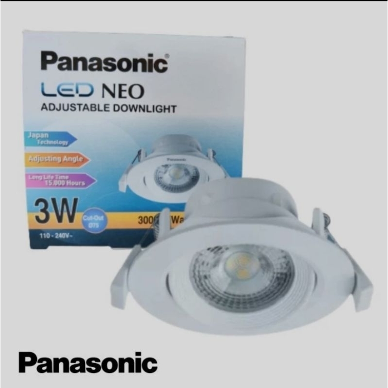 Panasonic LED Neo Adjustable Downlight 3W 3watt 3 watt 3000k NNP20200