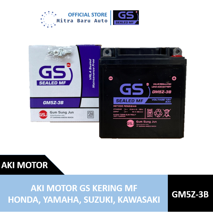 Aki Motor Honda Supra Lama dan Supra X Lama SNI Kering GM5Z-3B