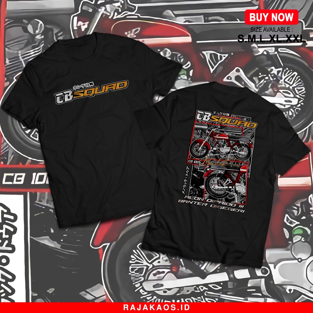 Kaos CB Squad Menolak Tua - Kaos Motor Classic Menolat Tua - Nyaman dan adem Unisex