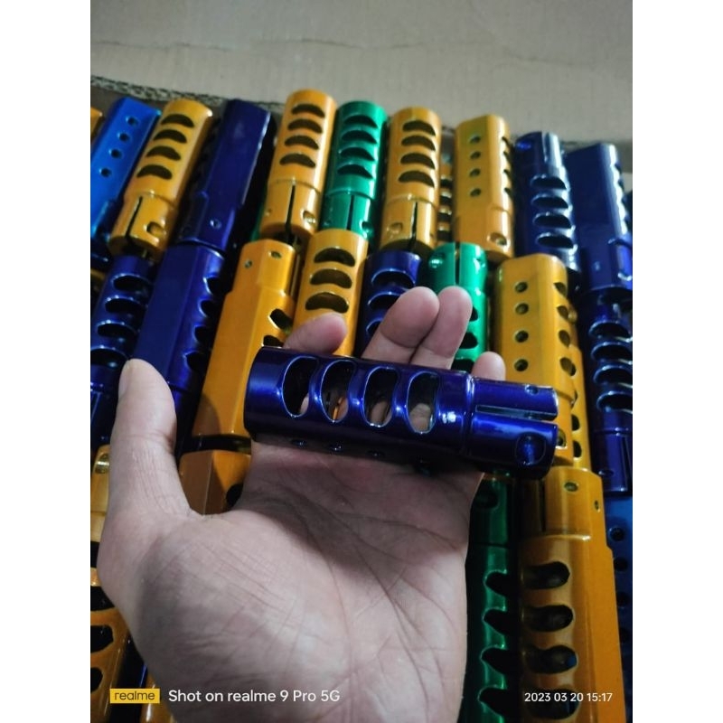muzzle break CNC 2FUNGSI + BAUD / pemecah suara dural terbaik