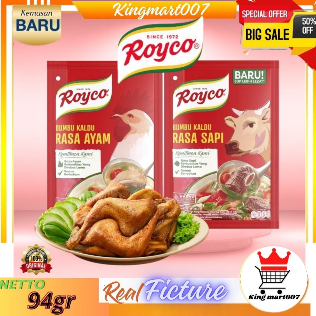 

Royco Penyedap Bumbu Kaldu Ayam Dan sapi 94g