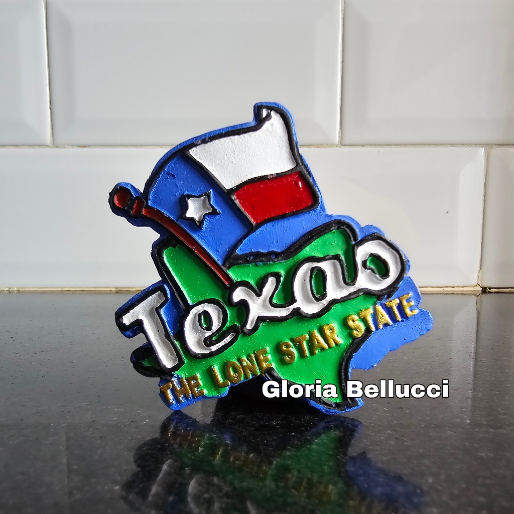 tempelan kulkas magnet texas dallas USA souvenir oleh oleh negara amerika serikat newyork