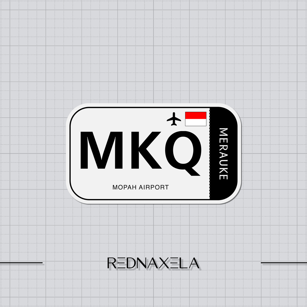 

Stiker Vinyl Mopah Airport Airport Code MKQ Sign Sticker