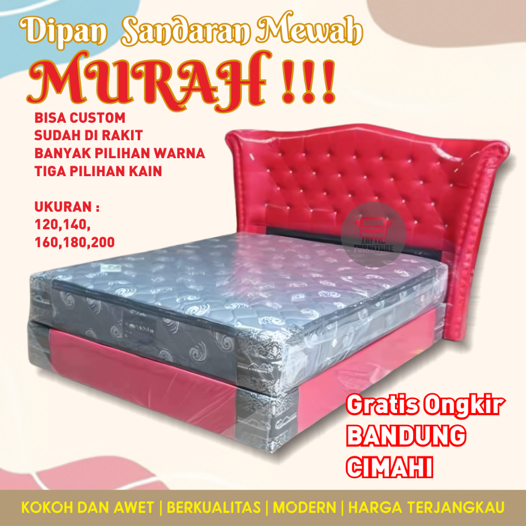 Divan | Dipan | Tempat Tidur Minimalis | Dipan Sandaran Mewah | Free Ongkir BANDUNG CIMAHI