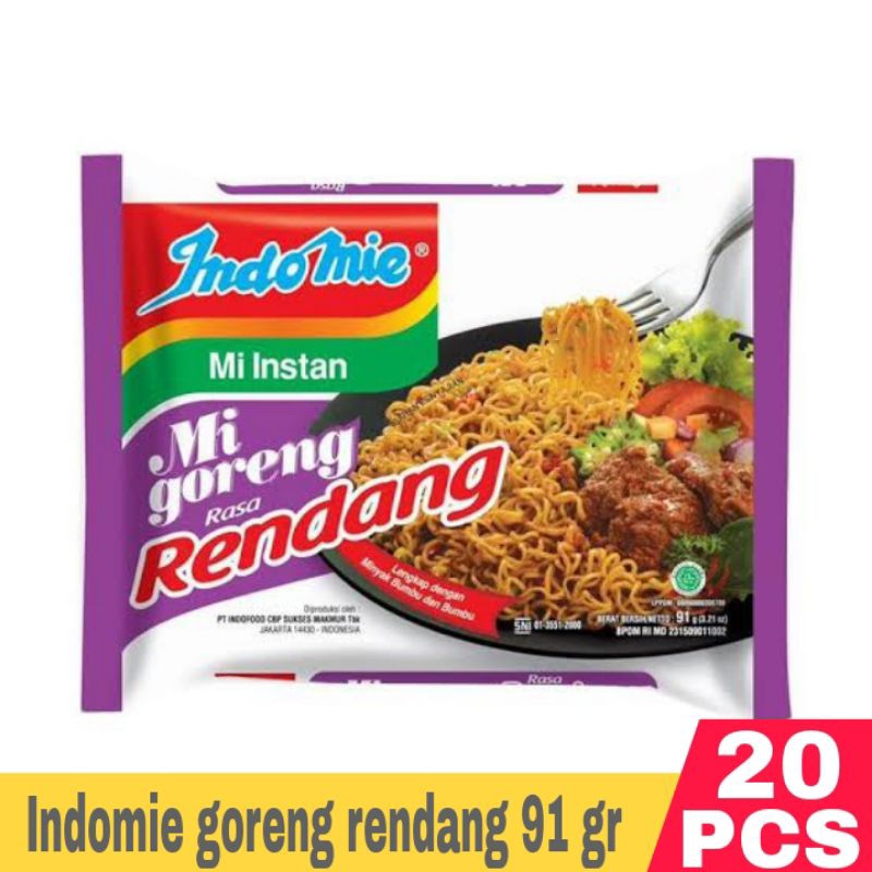 

Indomie Goreng Rendang 91 gr isi 20 Pcs