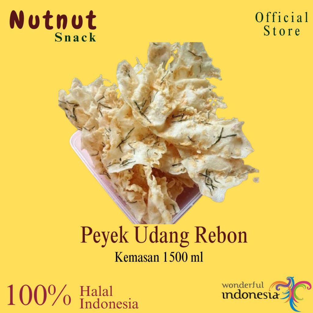 

Rempeyek Peyek Udang Rebon Premium Enak Gurih Kriuk Cemilan Tradisional Tanpa Bahan Pengawet Nutnut Snack