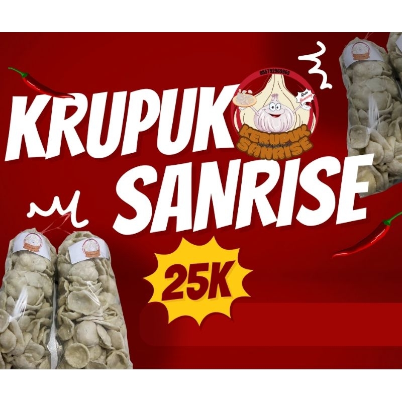 

Krupuk Sanrise (Krupuk Goreng Pasir) Rasa Bawang