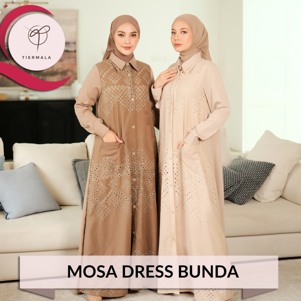 Tiermala - MOSA Dress Bunda Sarimbit Raya Series - Gamis Dewasa/ Gamis Wanita/Terlaris