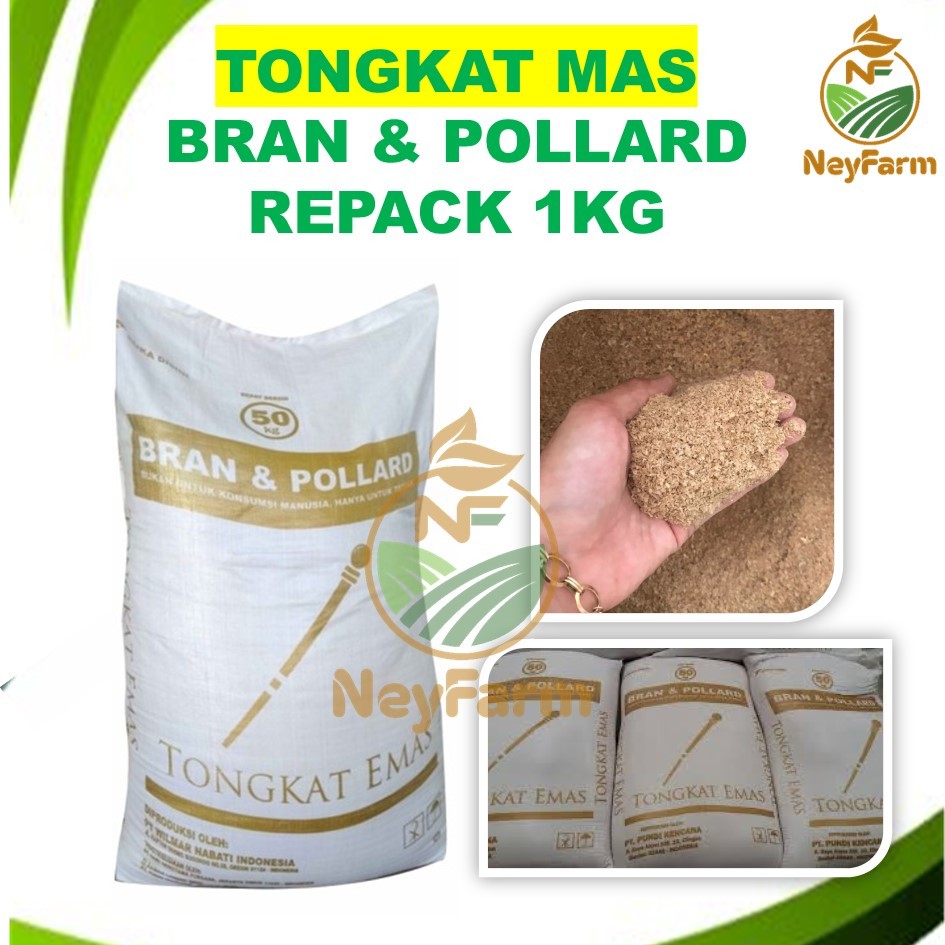 Brand Pollard Tongkat Emas Repack 1kg Polar Pakan Sapi - Polar Pakan Kambing