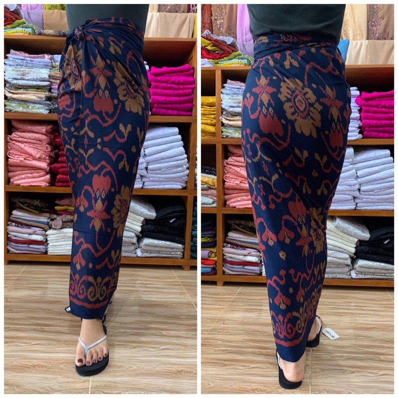 kamen rayon motif endek tanpa selendang