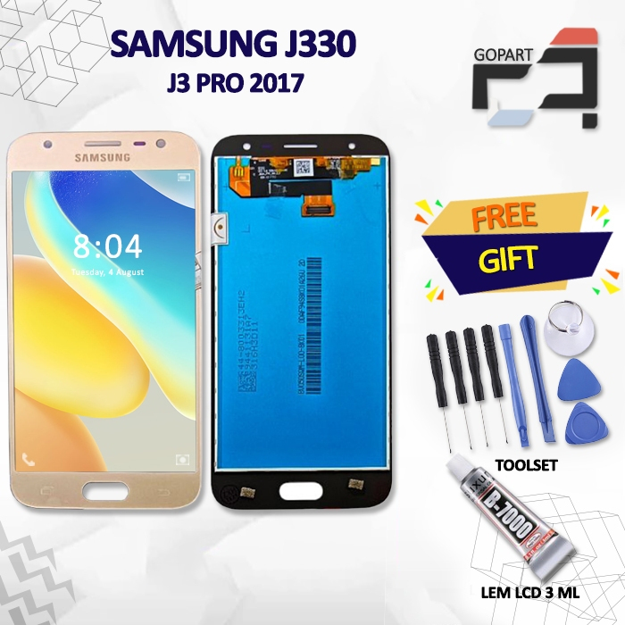 LCD SAMSUNG J330 / J3 PRO 2017  ORIGINAL FULLSET TOUCHSCREEN FREE TOOLSET+LEM G2767
